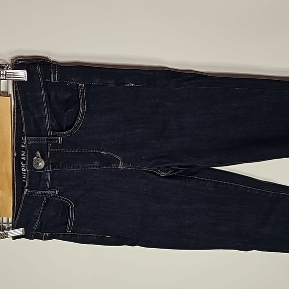American Eagle dark wash next level stretch size 4 high rise jeggings - Picture 2 of 8